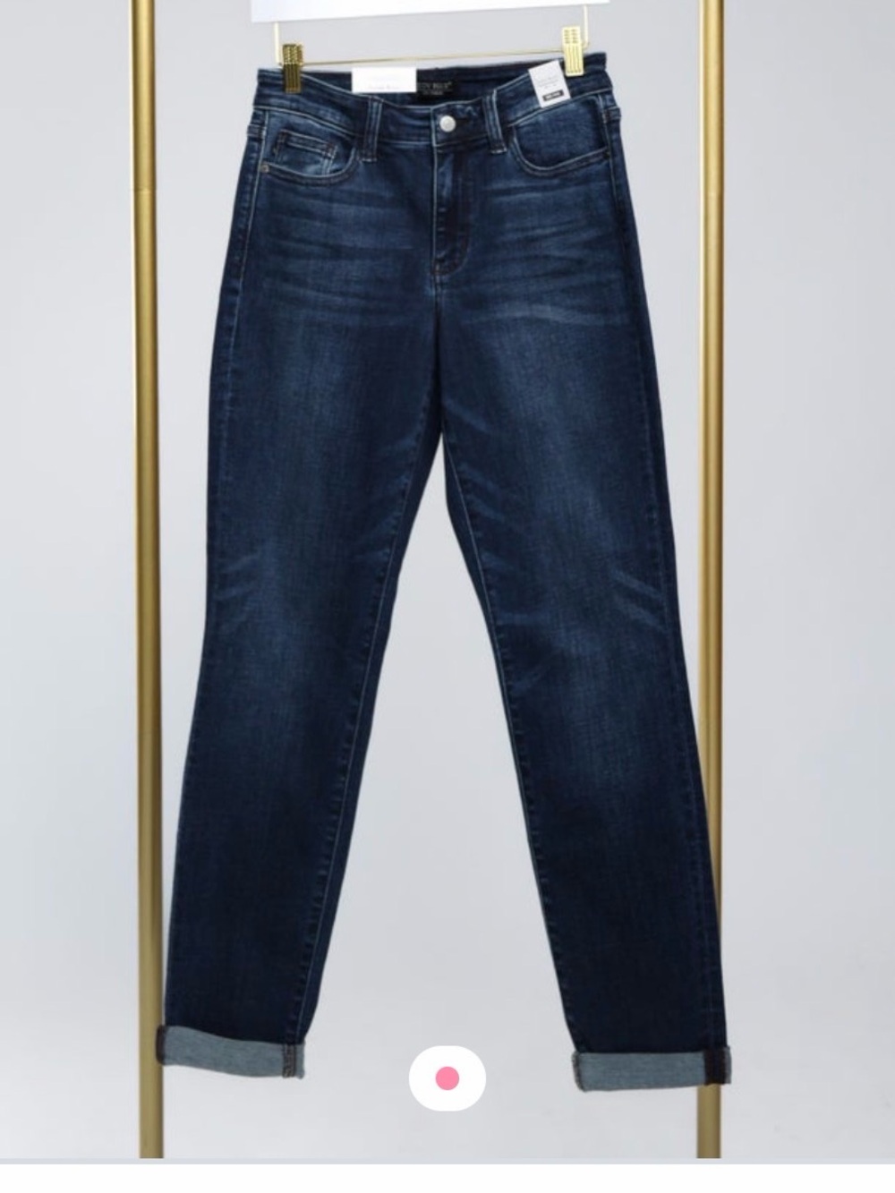 Judy Blue Dark Wash Blue Straight Jeans